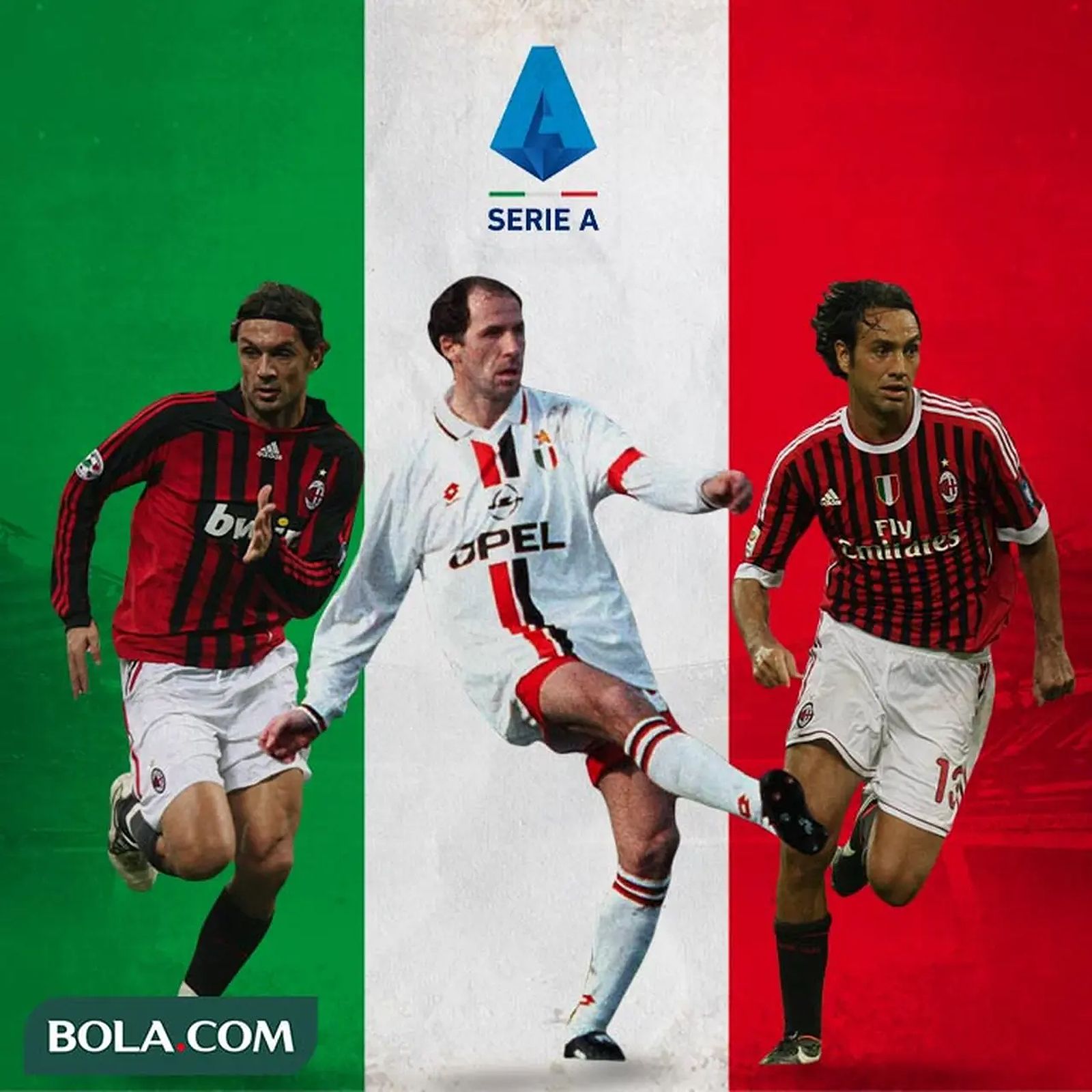 Paolo Maldini, Franco Baresi, dan Alessandro Nesta