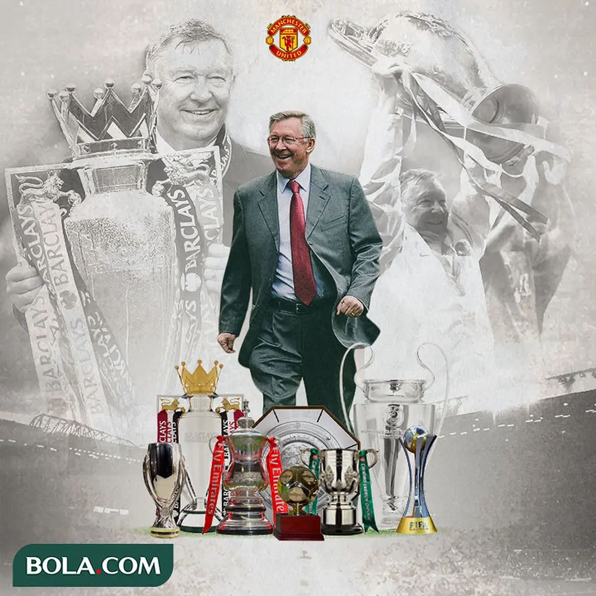 Sir Alex Ferguson saat melatih Manchester United