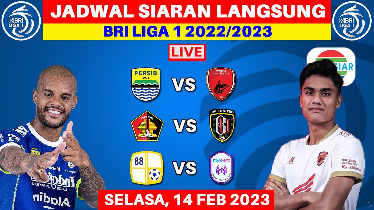 Jadwal Lengkap Pertandingan Liga 1 2023 di Indosiar Hari Ini